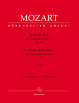 Concerto No. 20 in D Minor, K. 466 piano sheet music cover